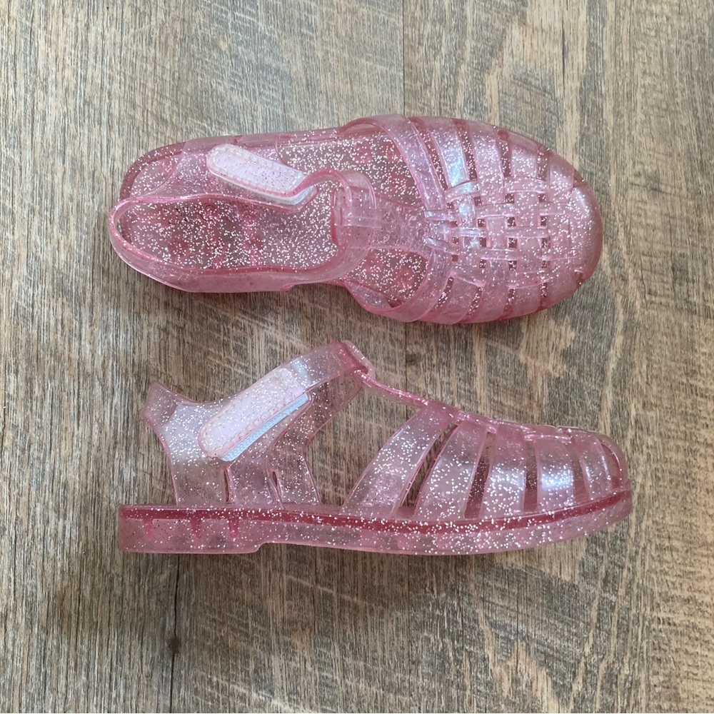 GuguYeah | Y2K Pink Sparkle Glitter JellyShoe Sandals